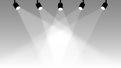 Rolgordijnen ステージの上のスポットライトのイラスト（背景透過） © enn_mayu