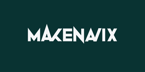 MAKENAVIX MODERN LETTERING TYPOGRAPHY LOGO ICON