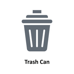 Trash Can Vector  solid Icons. Simple stock illustration stock