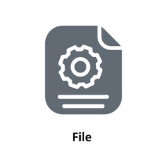 File  Vector  solid Icons. Simple stock illustration stock