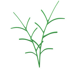 green grass plant 3d illustration