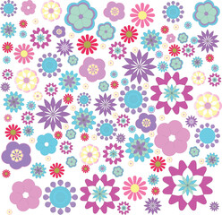 colored flowers, Vibrant kimono oriental seamless pattern stock illustration