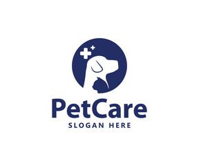 Pet care logo design. Animal care logo design. Veterinary logo design template