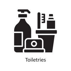 Toiletries  Vector Solid Icon Design illustration. Grocery Symbol on White background EPS 10 File