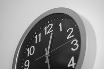 clock on a black background