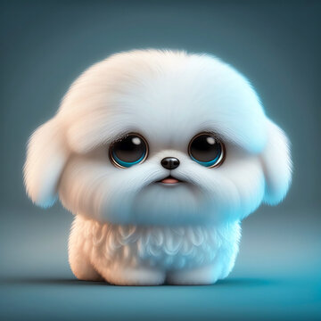 A white Maltese dog emoji with big eyes and a cute smiling face ...