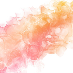 春用のアルコールインクアート抽象正方形テンプレート）ピンクとオレンジのグラデーション