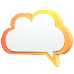 text frame orange gradient 3d illustration