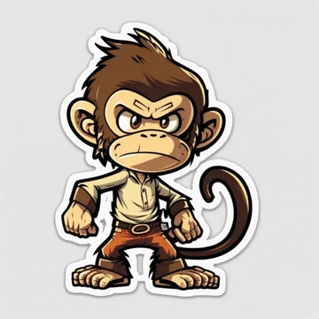 Monkey sticker