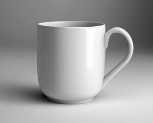 Fototapeta premium Minimalist white coffee mug