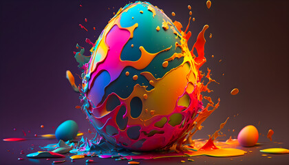 easter egg with pattern