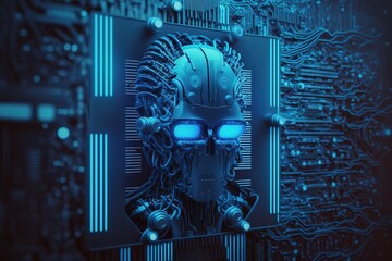 Blue Technology Future Artificial Intelligence Science Background