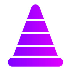 Fototapeta premium traffic cone gradient icon