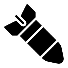 nuclear bomb glyph icon