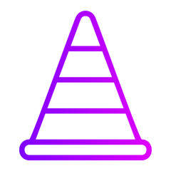 traffic cone gradient icon