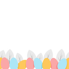 Seamless border of colorful Easter eggs