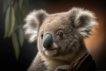 Real koala photo. generative AI