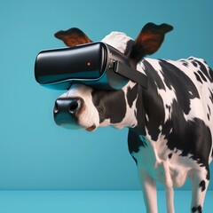 cow on 3d glasses