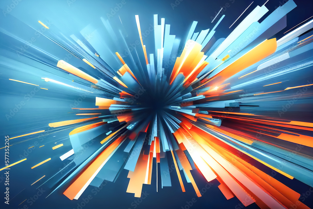 Poster dynamic abstract background. motion animation. generative ai