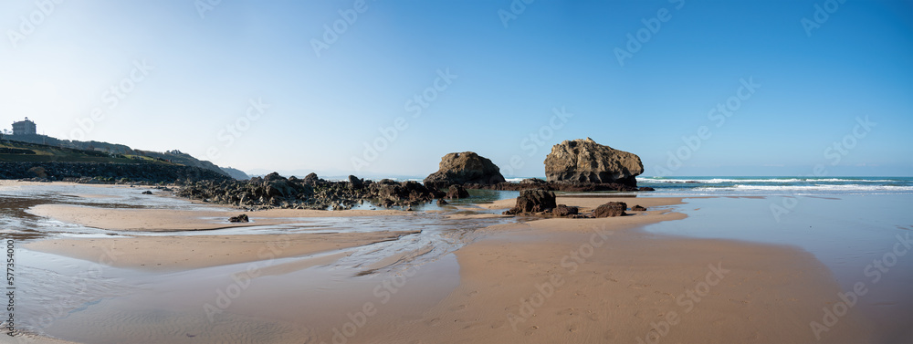 Sticker panoramic view at biarritz france