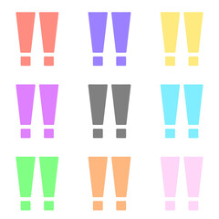 透過するカラフルなダブルエクスクラメーションマーク　9個セット