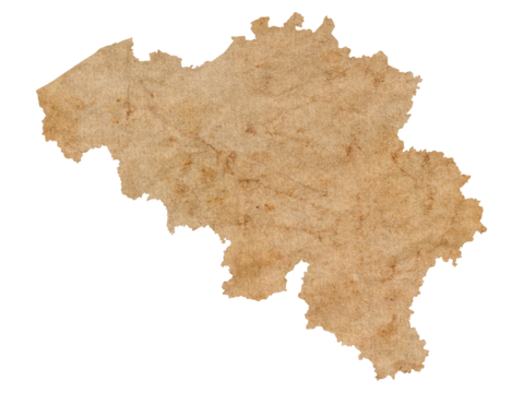 map of Belgium on old brown grunge paper	