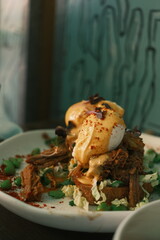 Meat Dish with Poached Egg