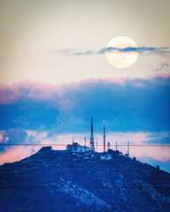 moon over the mountain