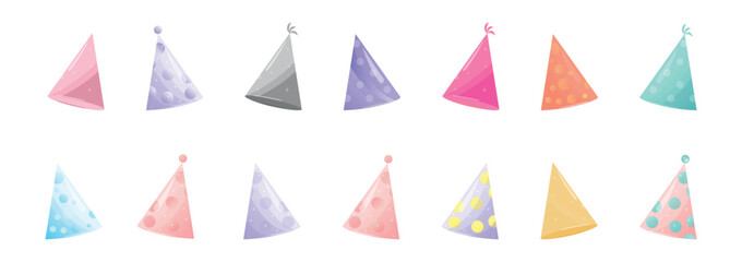 A festive hat for a birthday. Colorful hat on a white background.