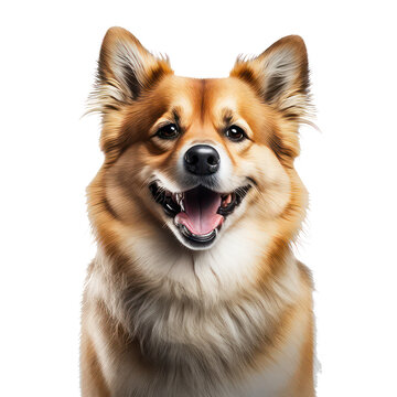 Smiles dog. Generative AI.