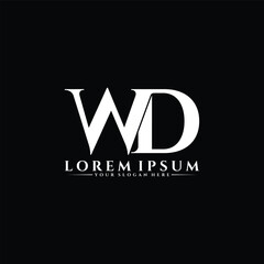 Letter WD luxury logo design vector