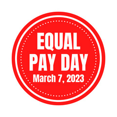 Equal pay day 2023 symbol icon