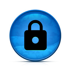 https icon on classy splash blue round button illustration