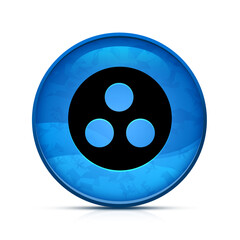 Group work icon on classy splash blue round button illustration