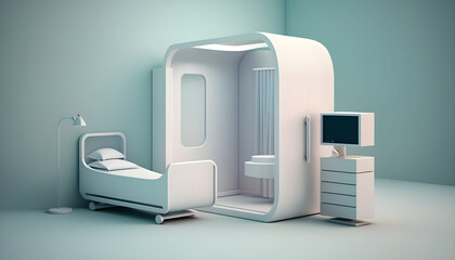 Minimalist Healthcare hospital ward concept design 