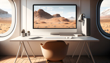 Minimalist Remote home office work station 