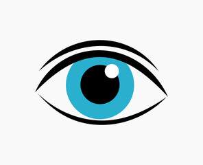 Blue eye icon. Vector illustration. - 577364077