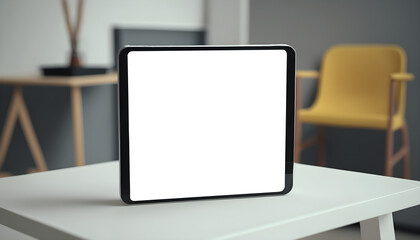 Tablet minimalist frame with transparent screen