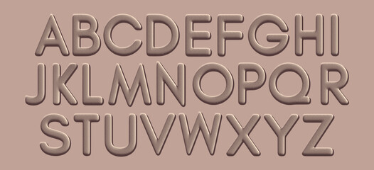 Alphabet set. Design elements. Voxel art. 3D illustration for brochure, poster, presentation, flyer or banner.
