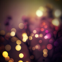 Obraz premium Abstract background with bokeh defocused lights, created with generative AI