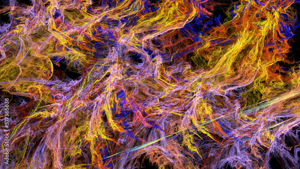Poster digital fractal art computer generated 3d rendered graphics, abstract shapes and forms, beautiful fr