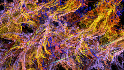 Digital fractal art computer generated 3D rendered graphics, abstract shapes and forms, beautiful fractal pattern for creativity, imagination, meditation, for poster, banner or background