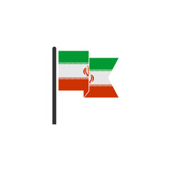 Iran flags icon set, Iran independence day icon set vector sign symbol