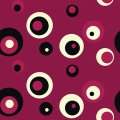 Abstract hand drown polka dots background. Dotted seamless pattern with color circles. Template design for invitation, poster, card, flyer, textile, fabric