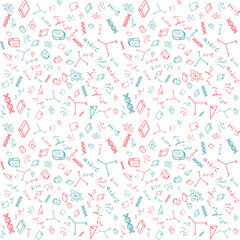 Back to school seamless pattern. Vector background