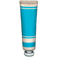 watercolor hand drawn color tube