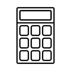 Calculator, simple outline vector icon