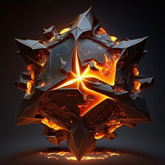 Molten dark star created with Generative AI