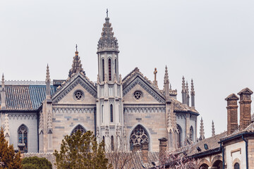 Obraz premium The landmark Hongjialou Catholic Church in Jinan, Shandong province