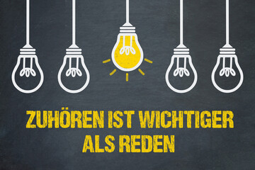 Zuhören ist wichtiger als reden